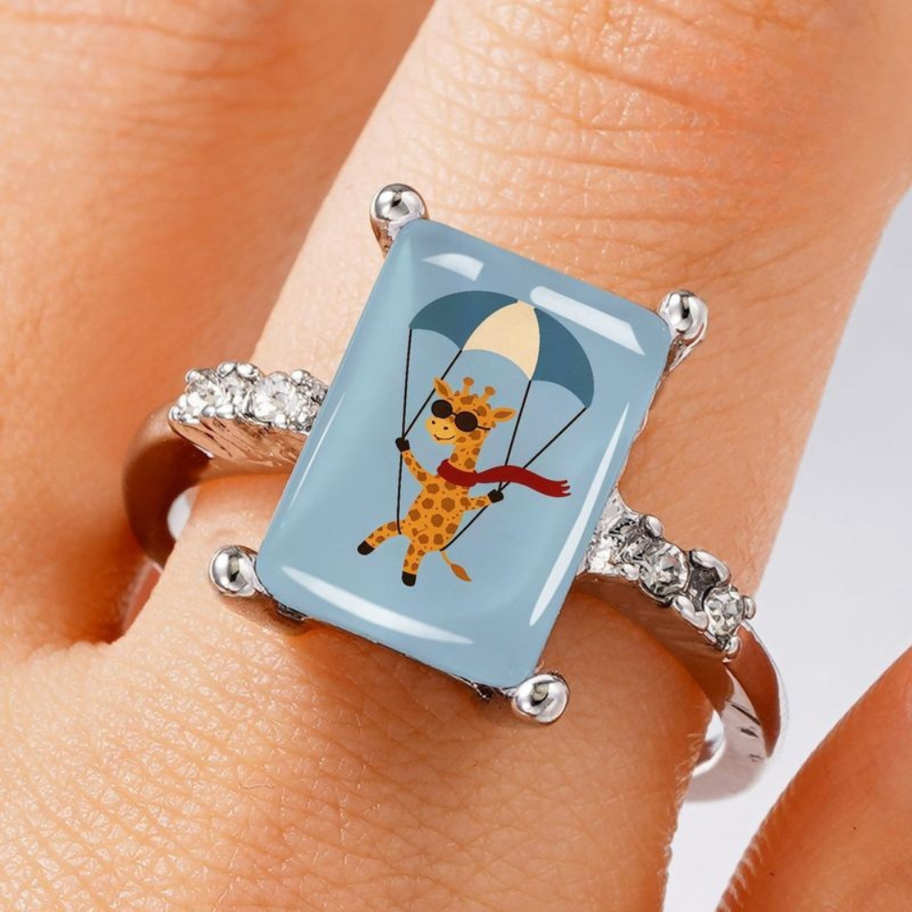 Parachute Giraffe Square Ring
