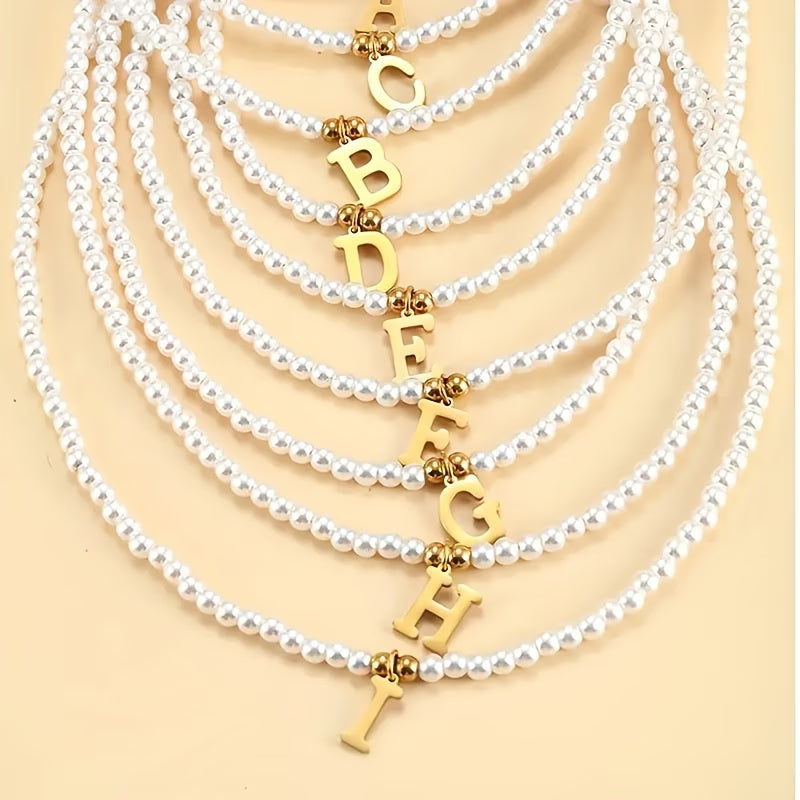 Personalized Pearl Initial Necklace