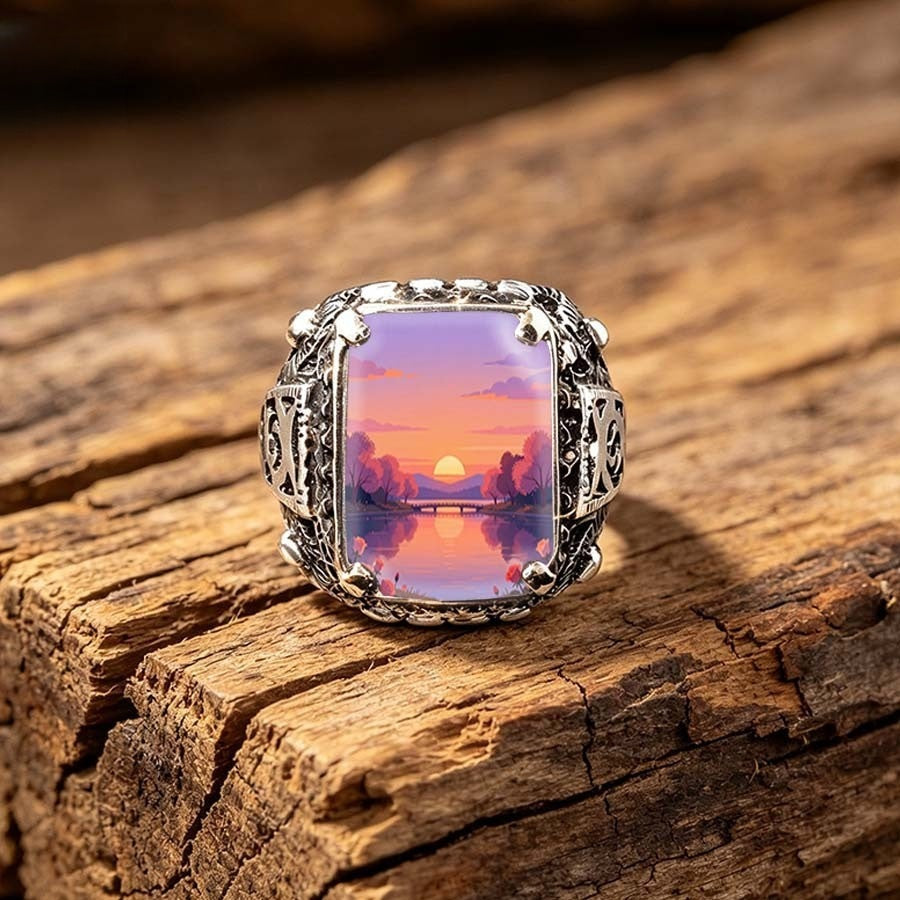 Sunset Bridge Square Ring