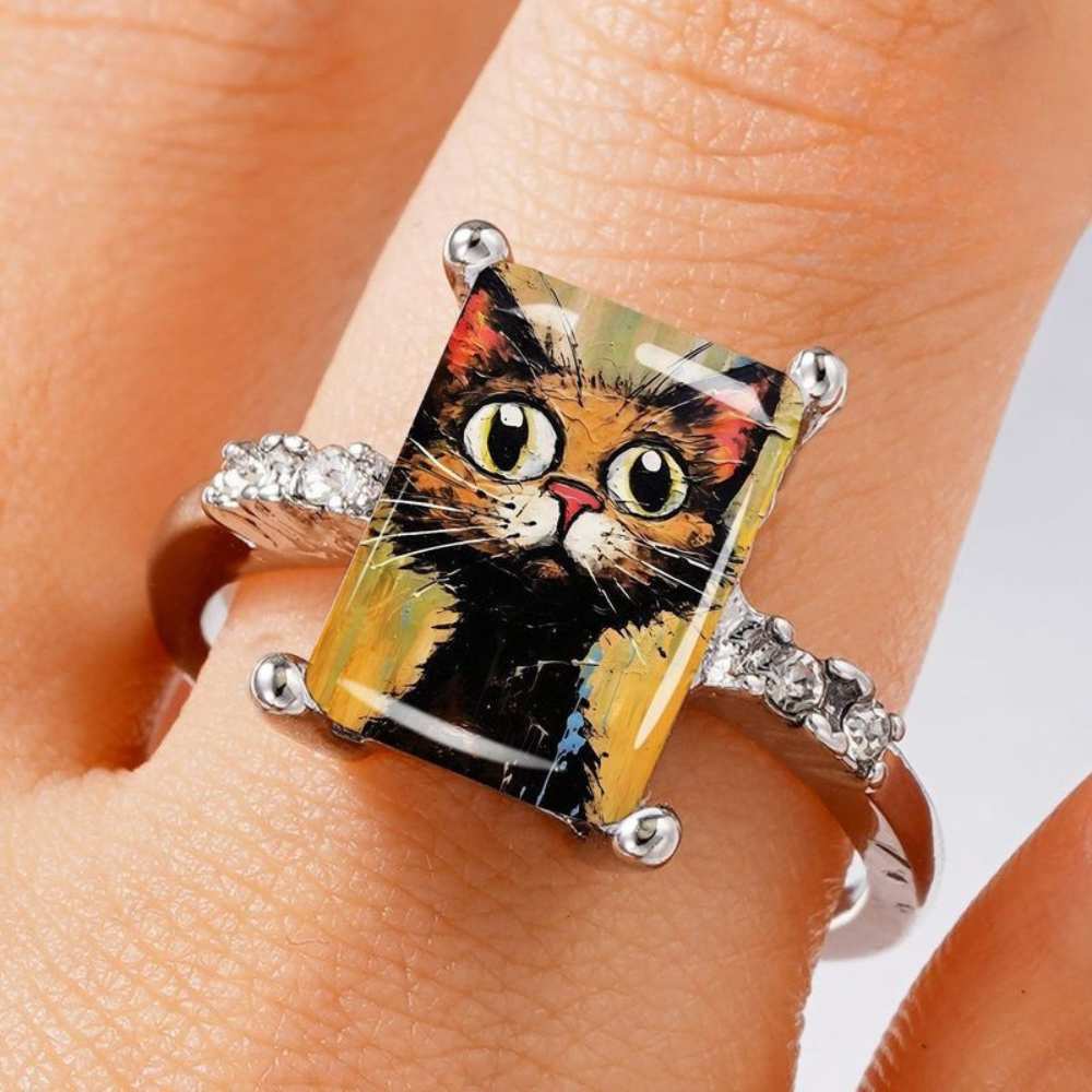 Whimsical Endearing Cat Ring
