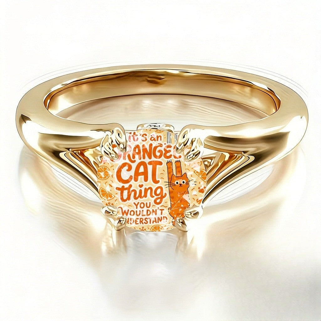 Orange Cat Stretching Ring
