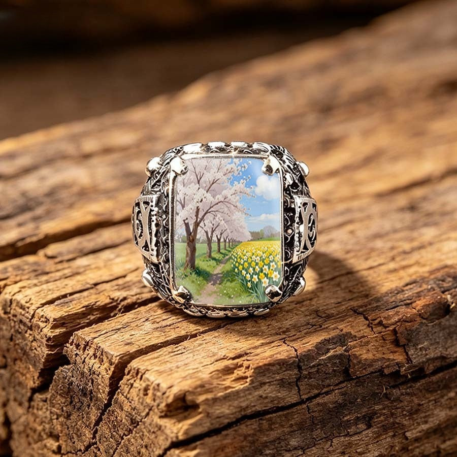 Spring Path Square Ring