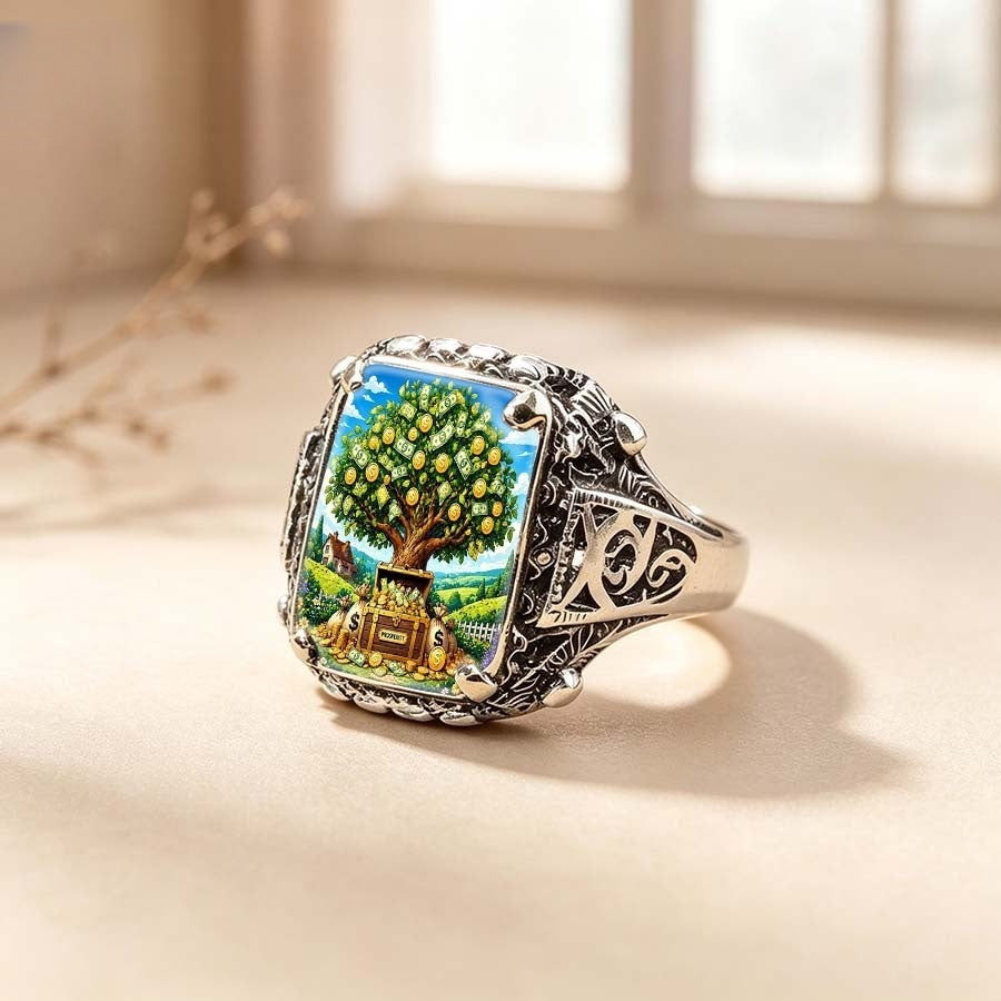 Money Tree Square Ring