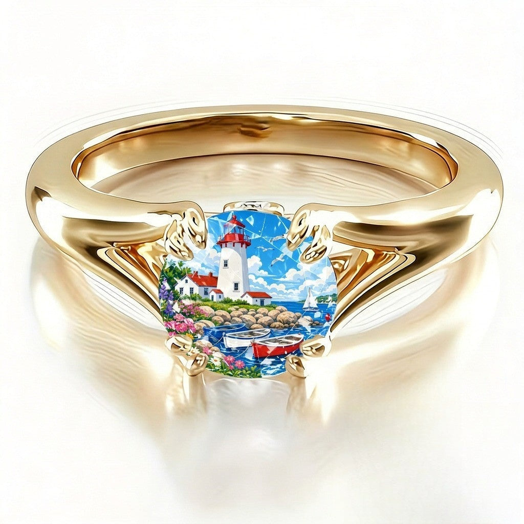 Lighthouse Seascape Ring