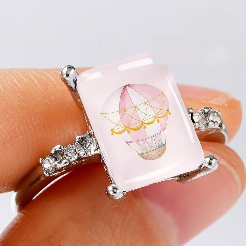 Pink Hot Air Balloon Ring