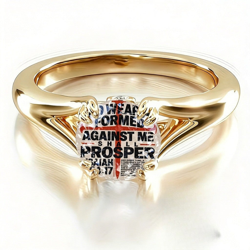 Scripture Cross Statement Ring