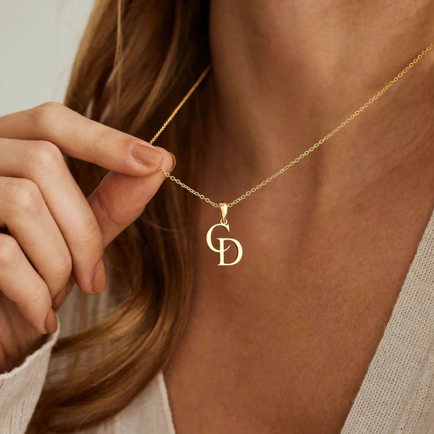 Personalized Two Letter Necklace