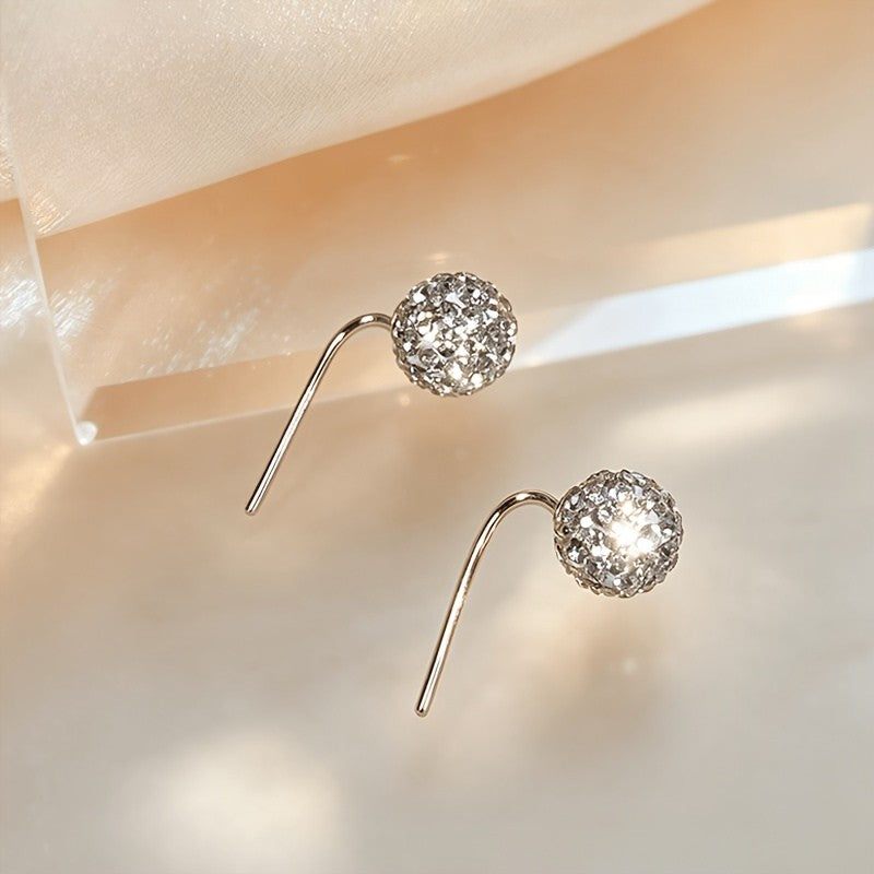 Crystal Ball Drop Earrings