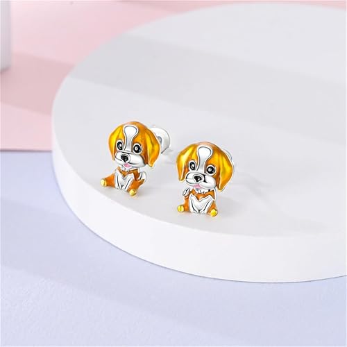 Colorful Puppy Stud Earrings