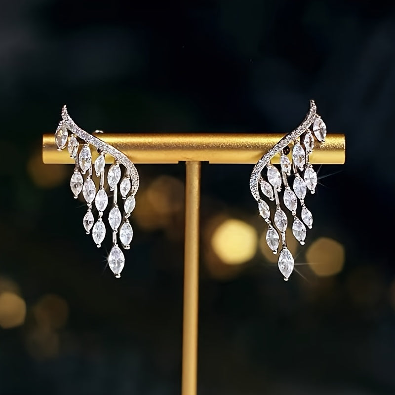 Crystal Cascade Climber Earrings