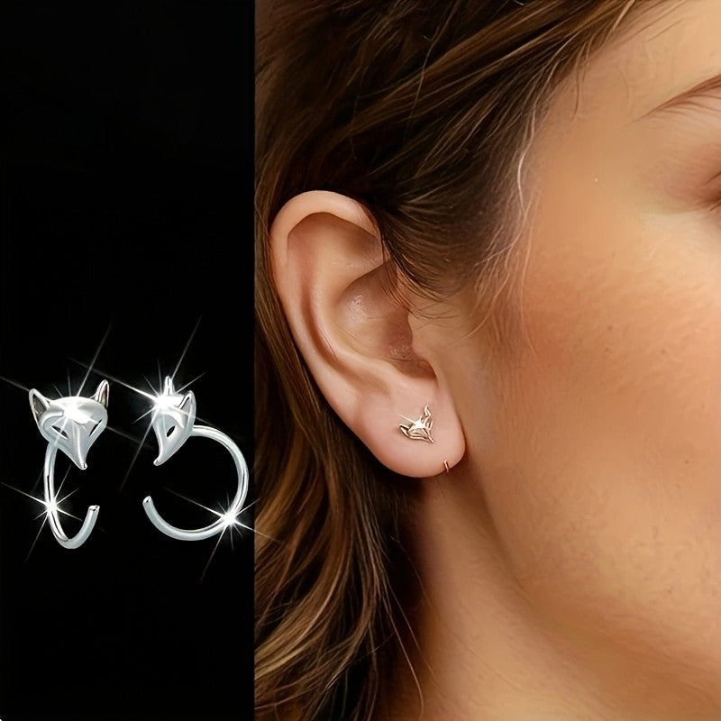 Fox Hoop Earrings