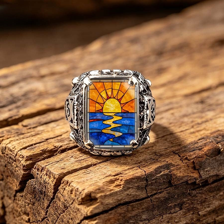 Sunrise Seascape Ring
