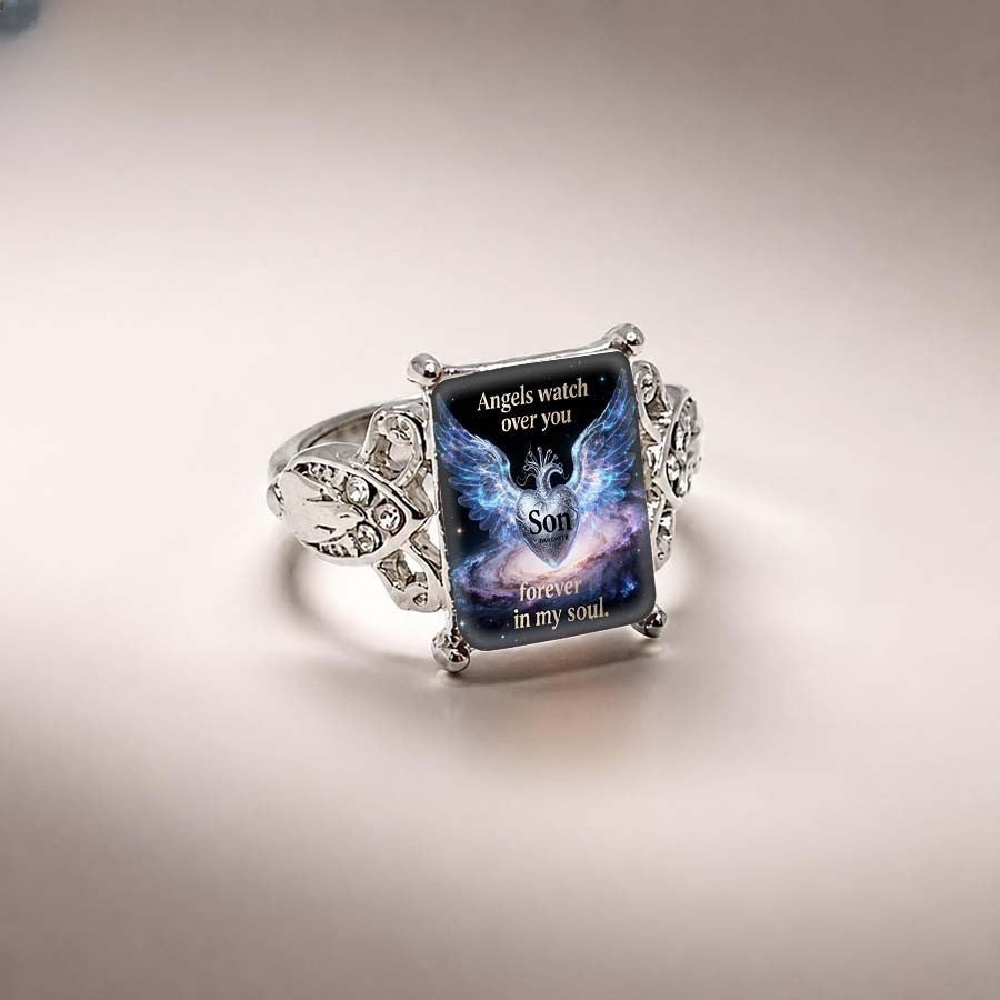 Son Angel Wing Square Ring