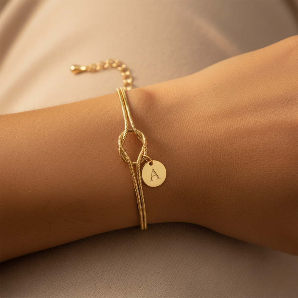 2pc Dainty Love Knot Bracelet