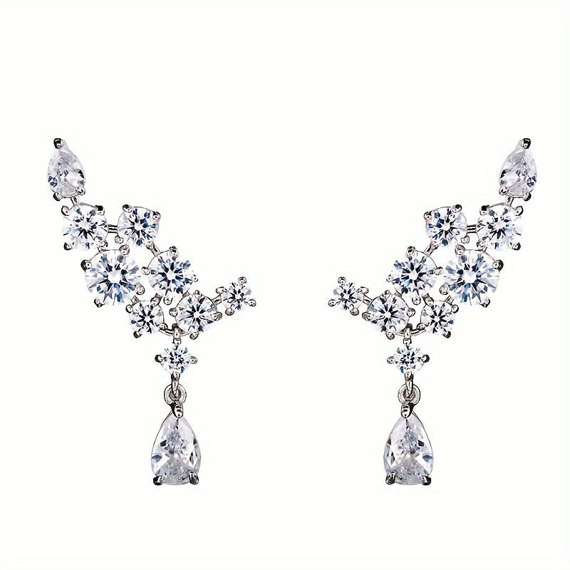 Crystal Teardrop Drop Earrings