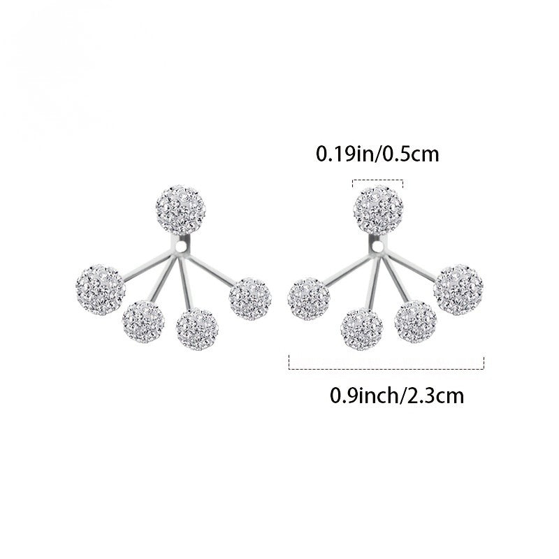 Crystal Cluster Jacket Earrings