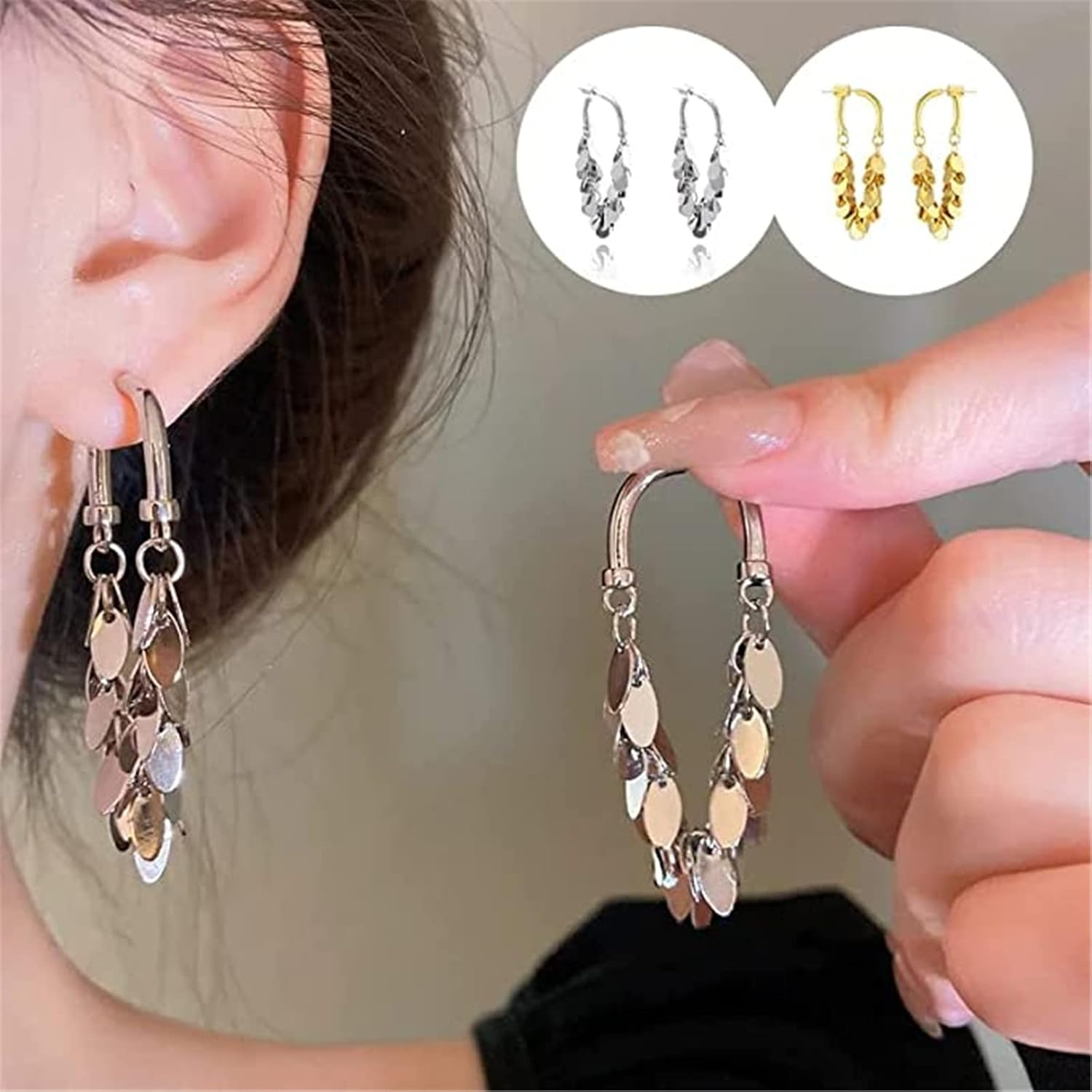 Tassel Sequin Earrings