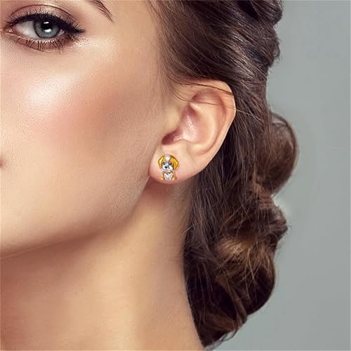 Colorful Puppy Stud Earrings