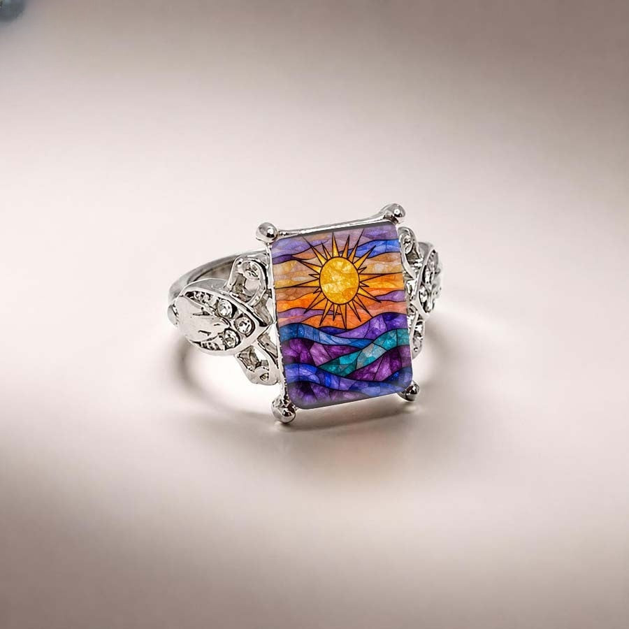 Sunrise Waves Square Ring