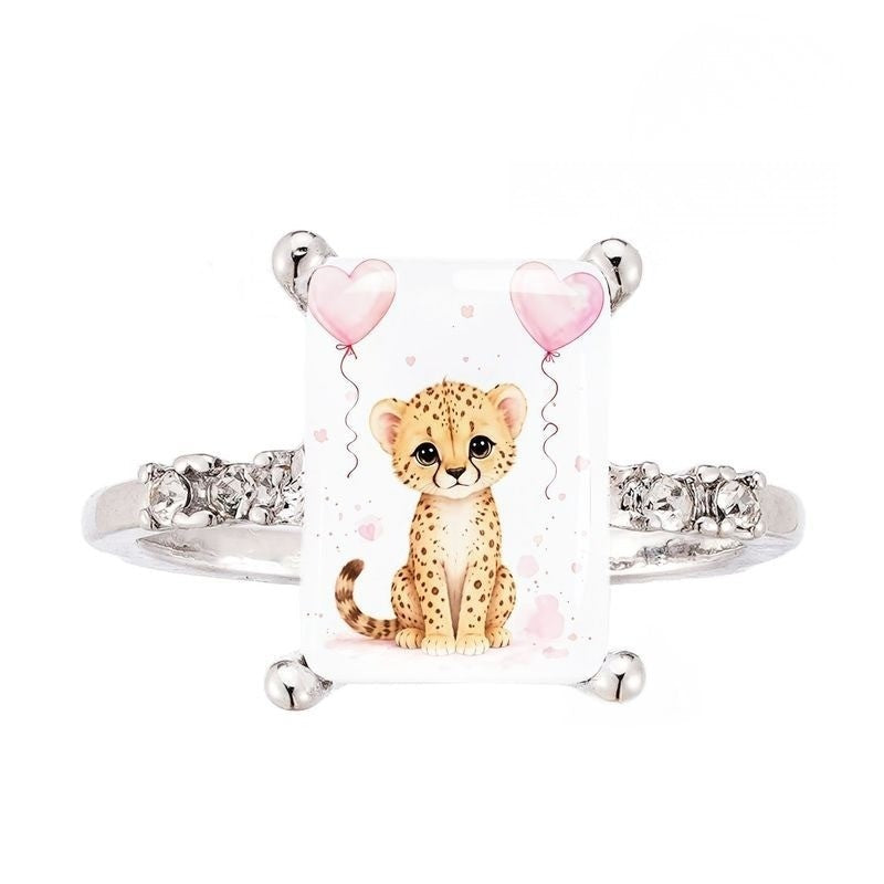 Leopard Cub Balloon Square Ring