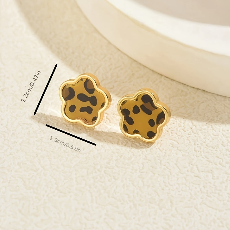 Leopard Paw Stud Earrings