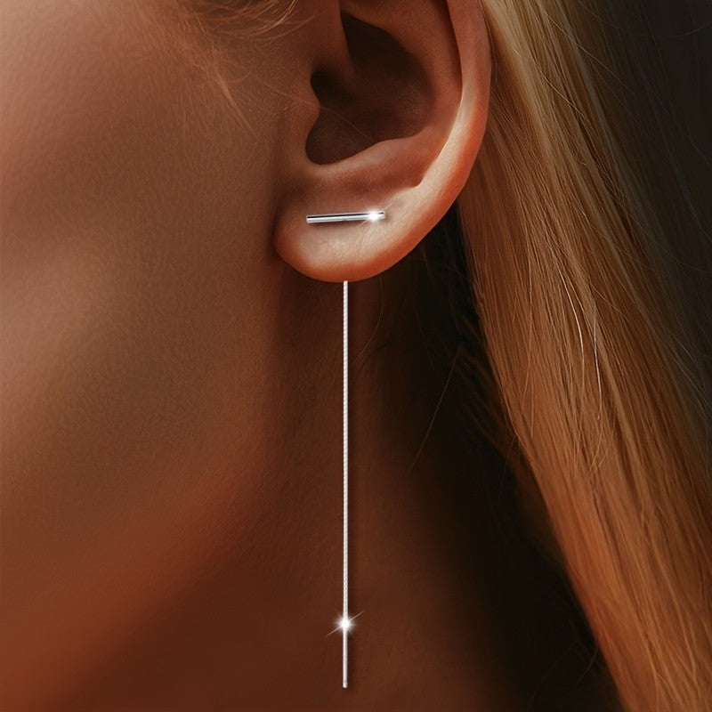 Minimalist Threader Drop Earrings