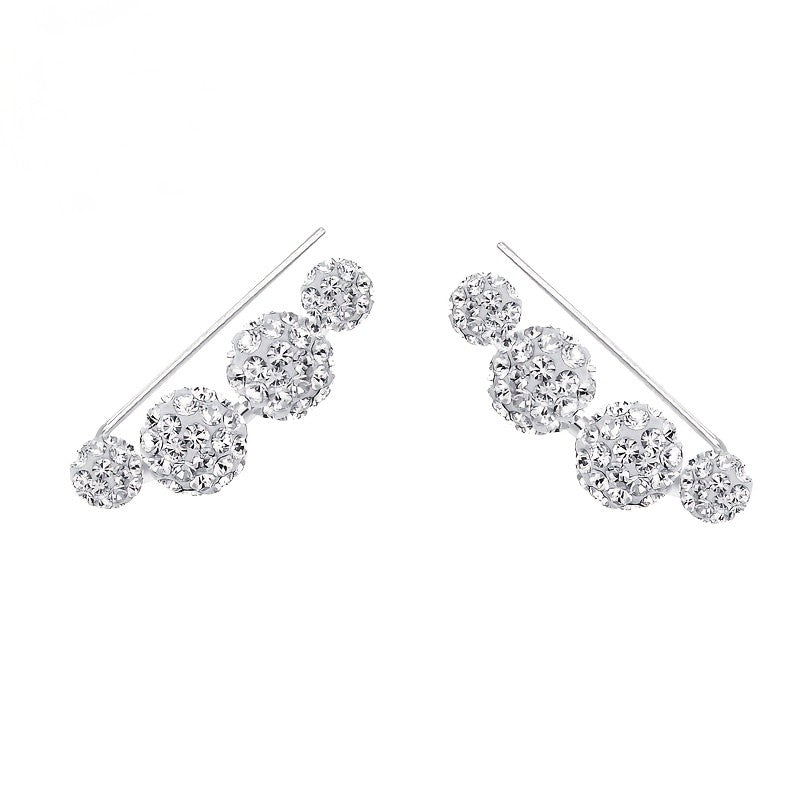Crystal Cluster Climber Earrings