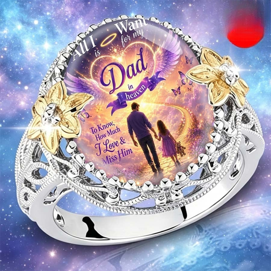 Dad In Heaven Memorial Ring