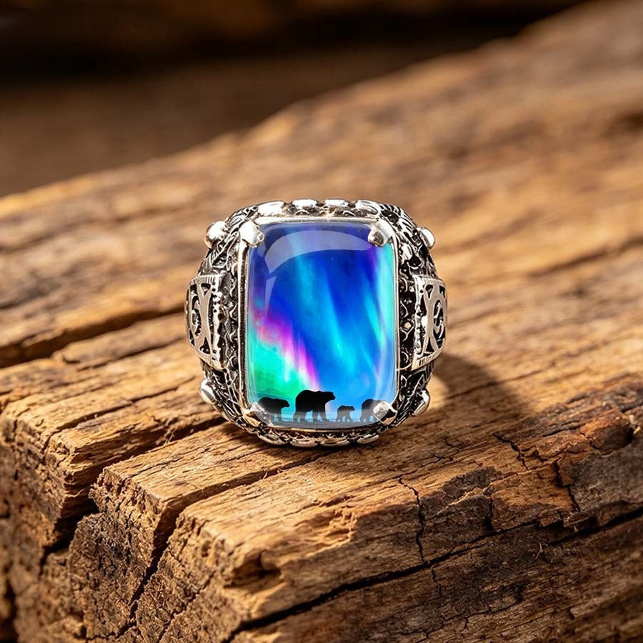 Aurora Bear Silhouette Ring