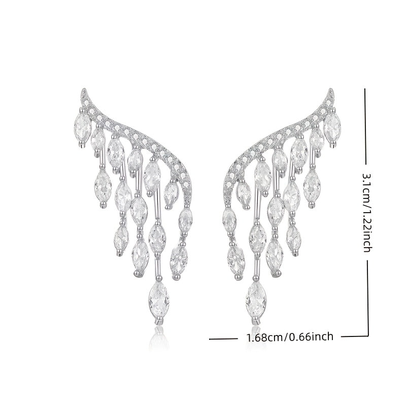 Crystal Cascade Climber Earrings