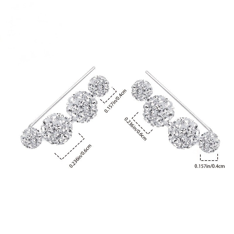 Crystal Cluster Climber Earrings