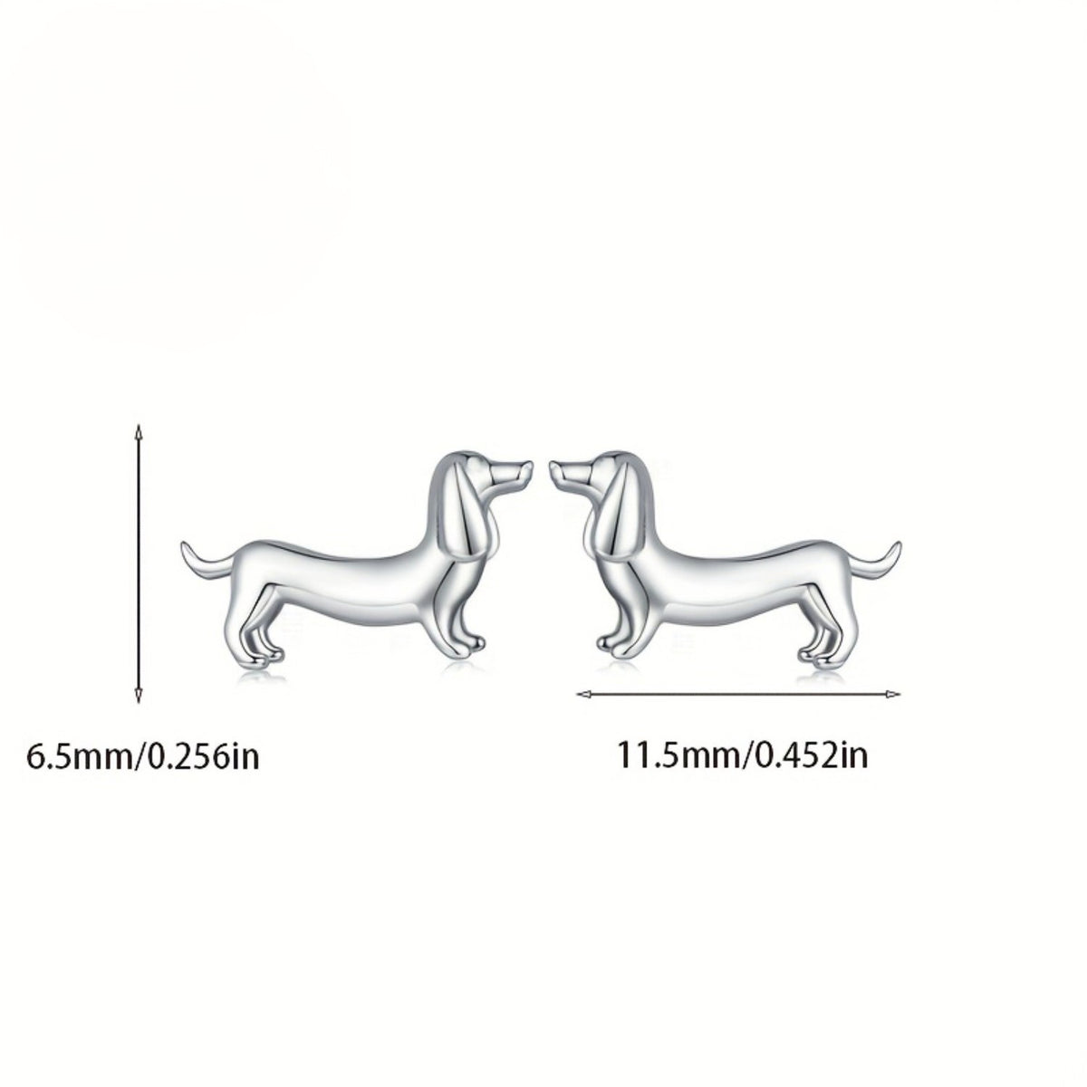 Dachshund Dog Stud Earrings