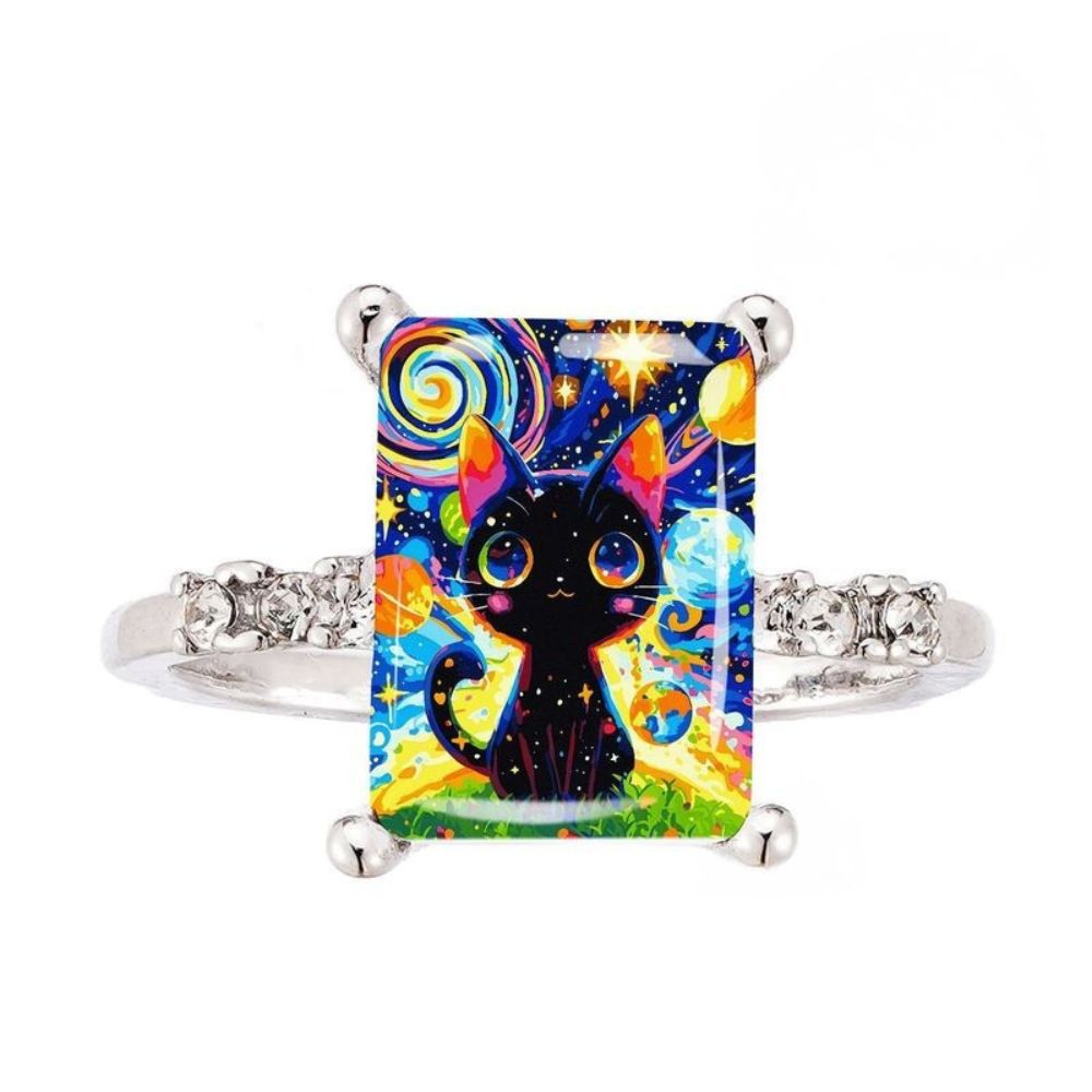 Cosmic Cat Square Ring