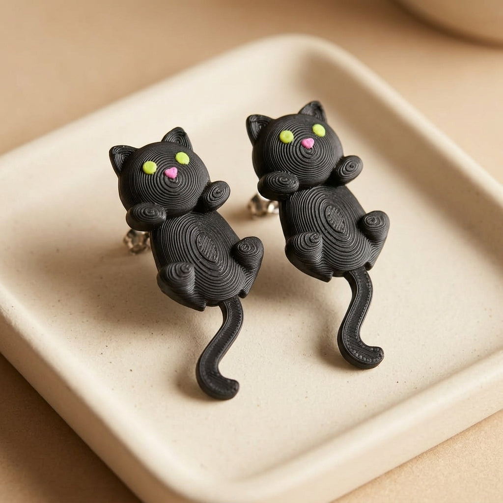 Cartoon Cat Dangle Earrings