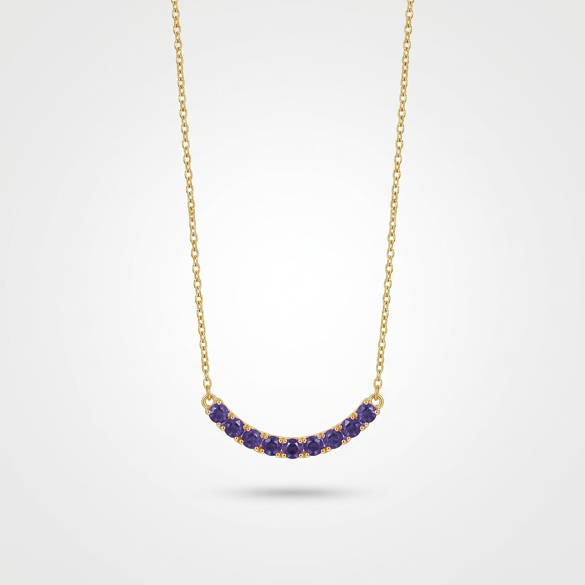 Colorful Arc Zircon Necklace
