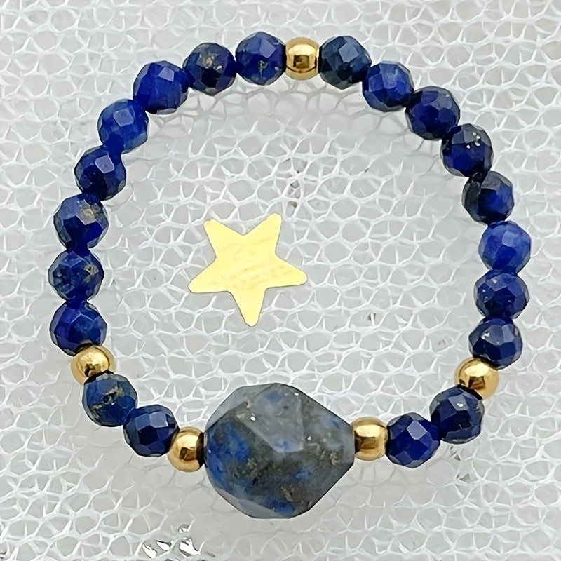 Faceted Stone Stretch Ring