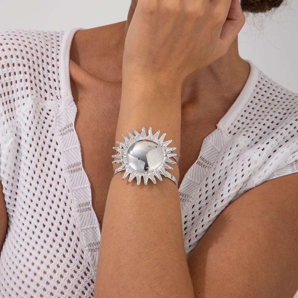 Gold Sun Cuff Bracelet