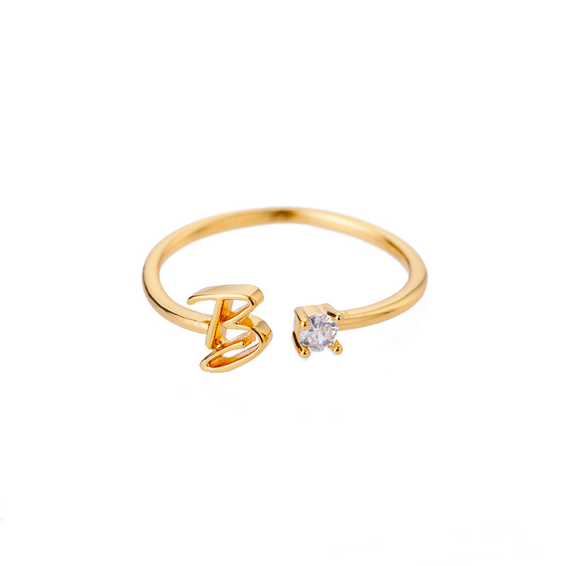 Mini Zircon Initial Ring