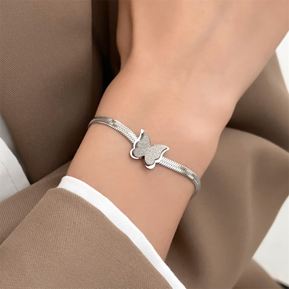 Gold Butterfly Charm Bracelet