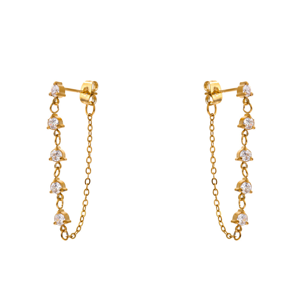 Dainty Chain Link Stud Earrings