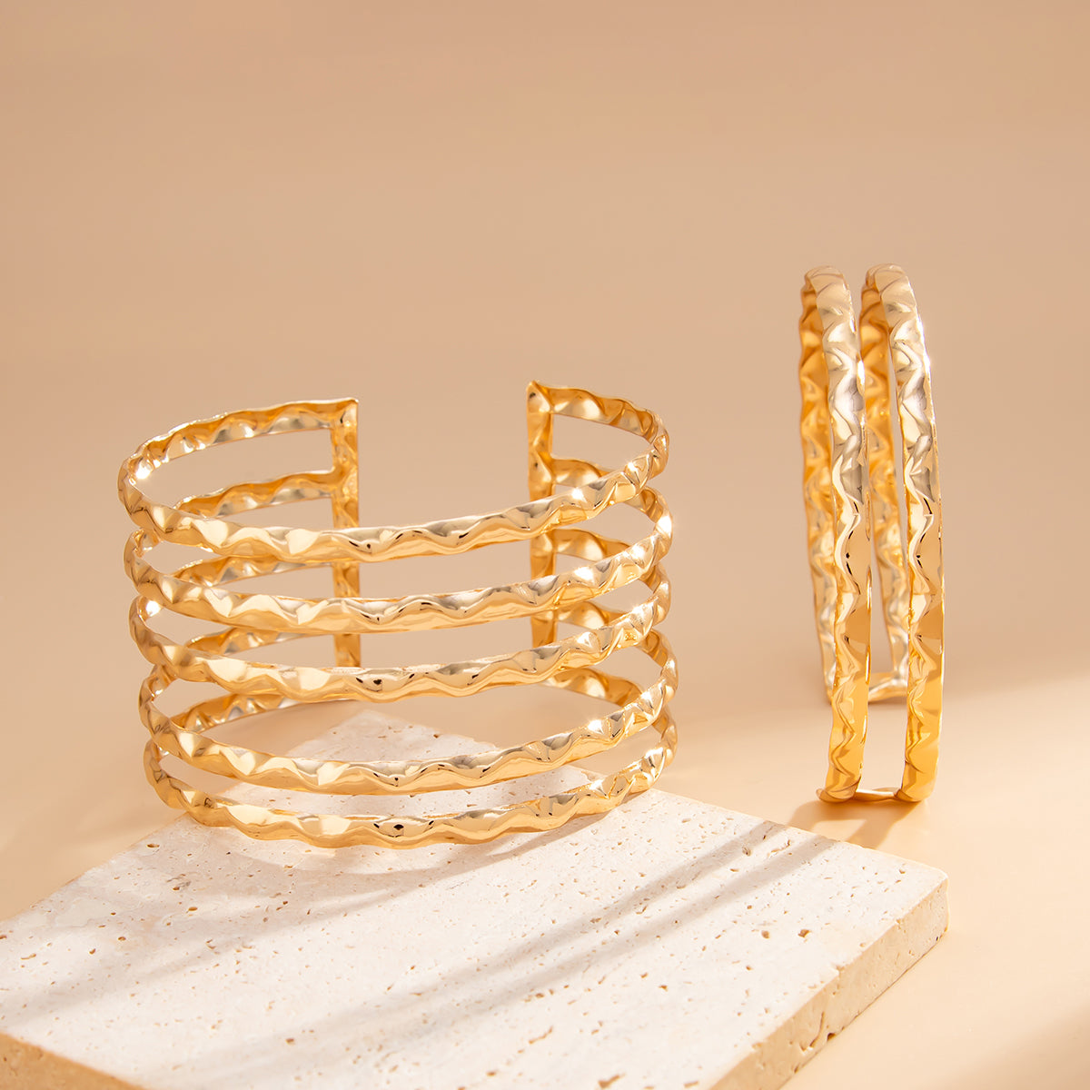 Chunky Geometric Cuff Bracelet