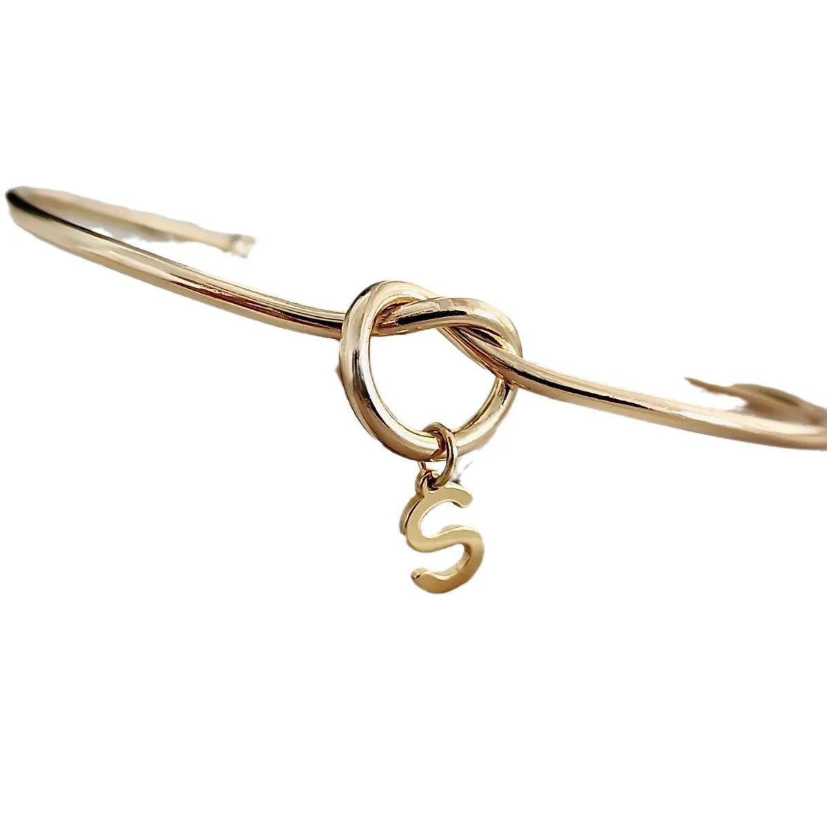 Initial Charm Bangle Bracelet