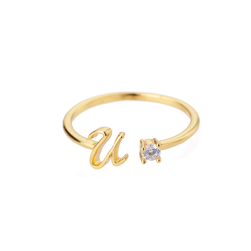 Mini Zircon Initial Ring