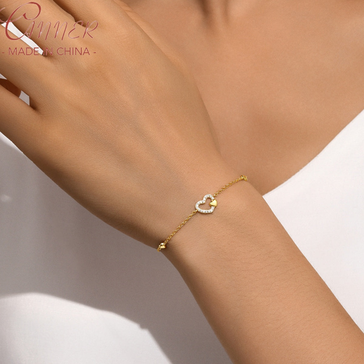 925 Gold Crystal Bracelet