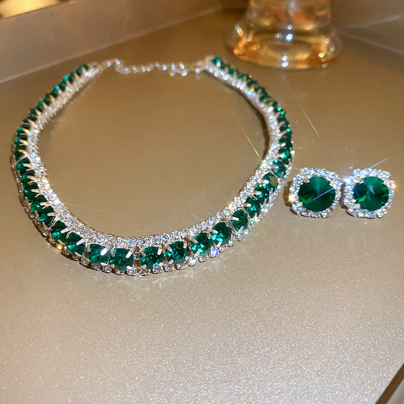 Crystal Necklace & Earrings Bridal Set