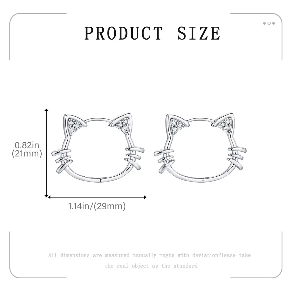 Hollow Cat Hoop Earrings