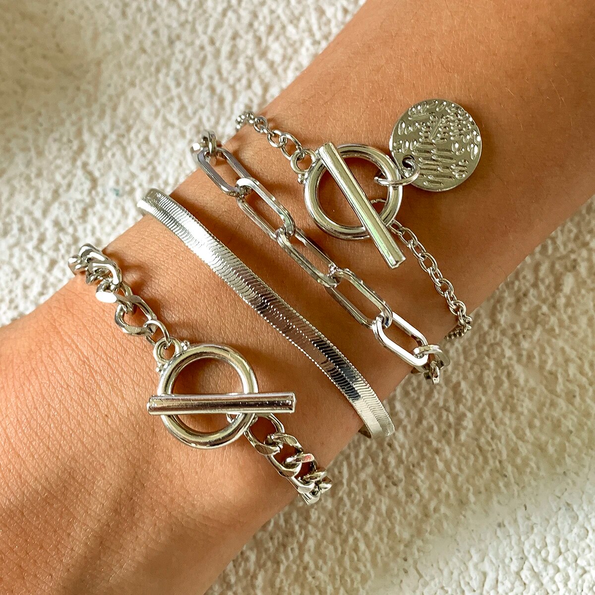 Cuban Link Coin Pendant Bracelet