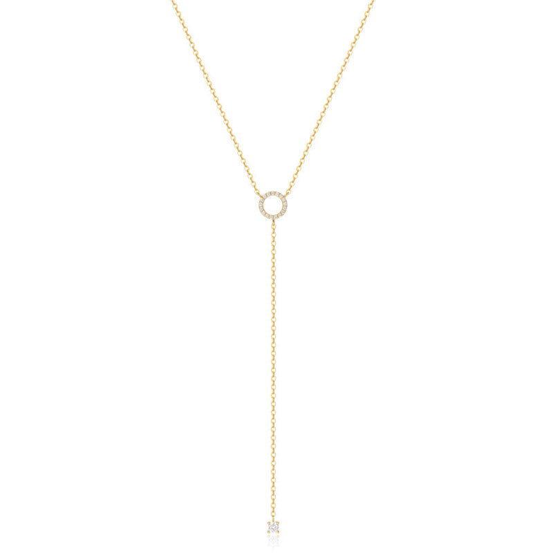 Minimal Circle Drop Pendant Necklace