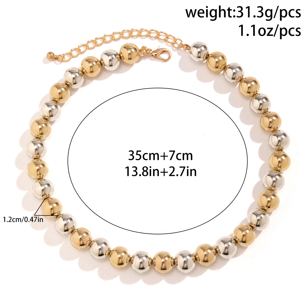 Big Bead Charm Choker Necklace