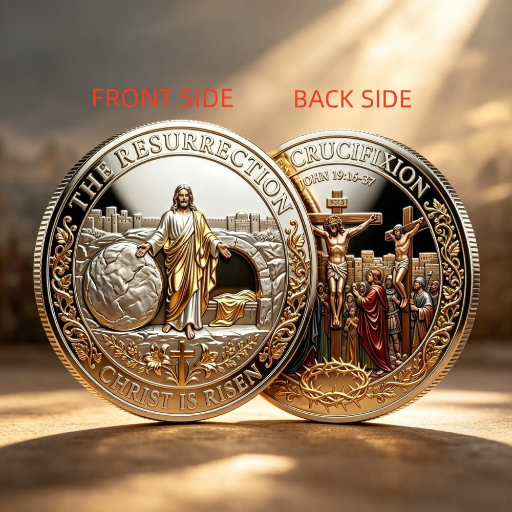 Cross Resurrection Memorial Coin